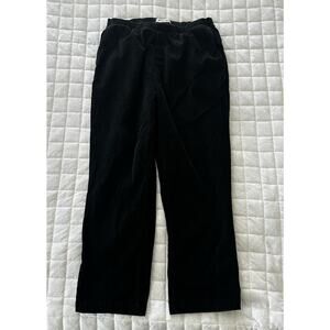 Vintage CABIN CREEK Womens Pants Corduroys Black Pull On High Waist Retro | 12P